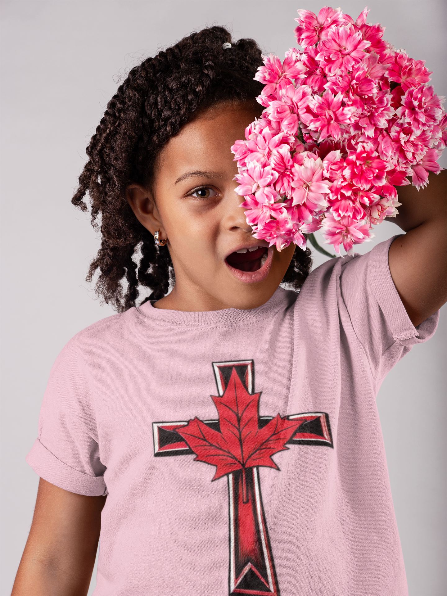 Little Light of the North – Toddler Tee with Maple Cross
