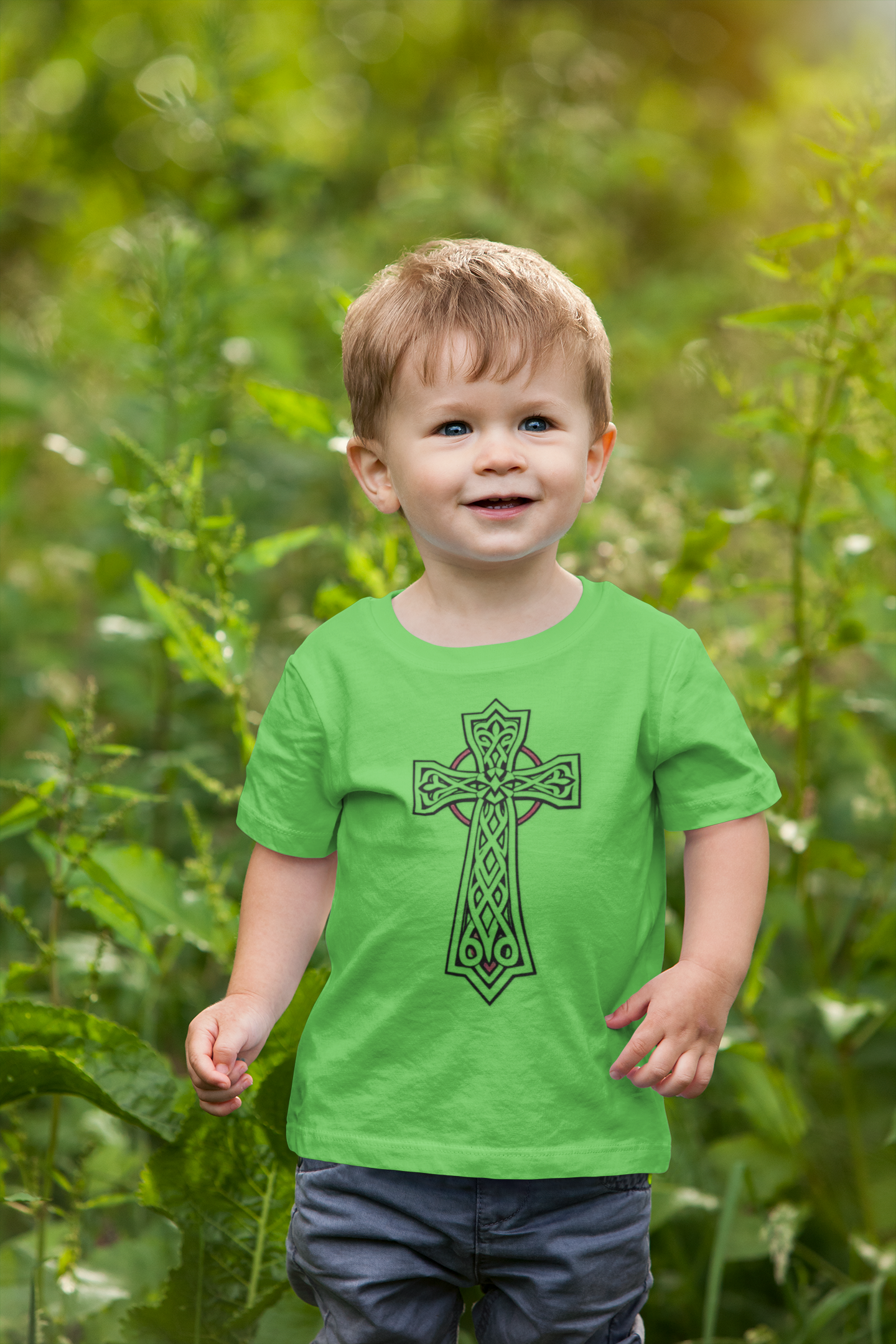Growing in Grace – Toddler Tee with Celtic Cross
