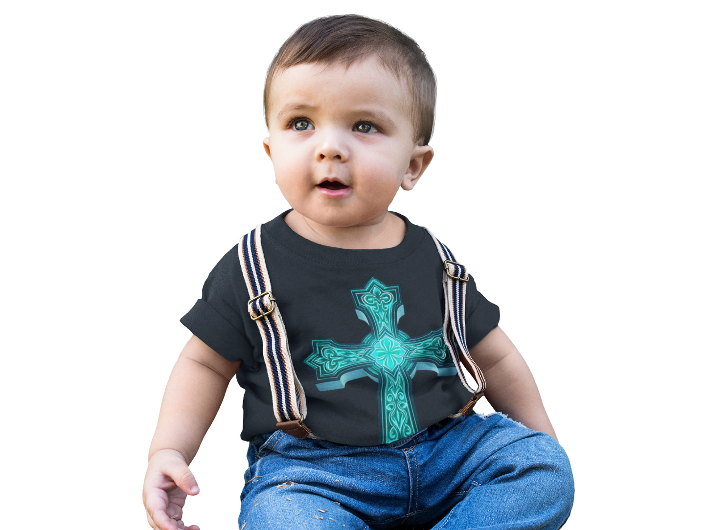 Light Bearer – Infant Tee with Luminous Cross Design