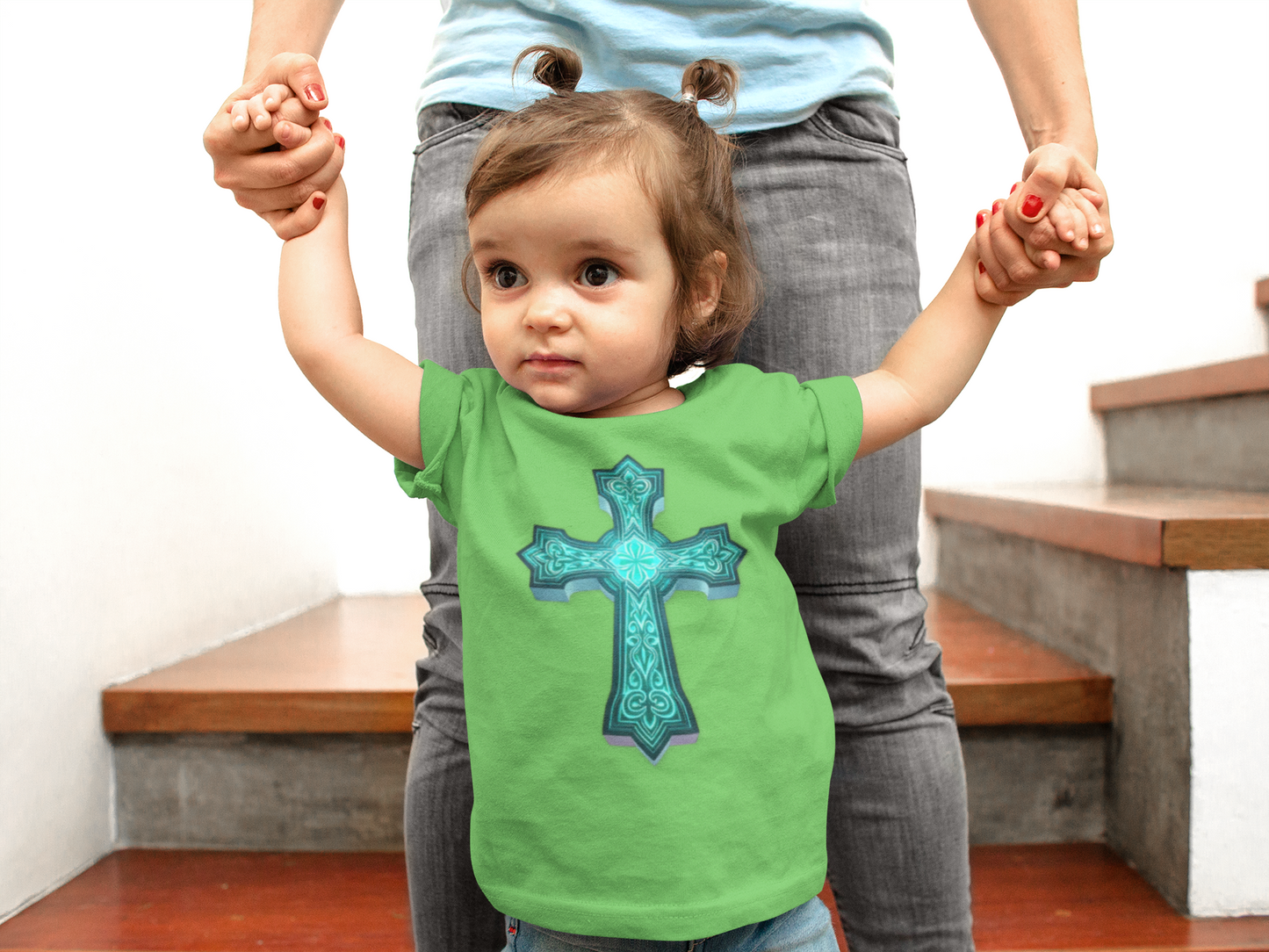 Light Bearer – Infant Tee with Luminous Cross Design