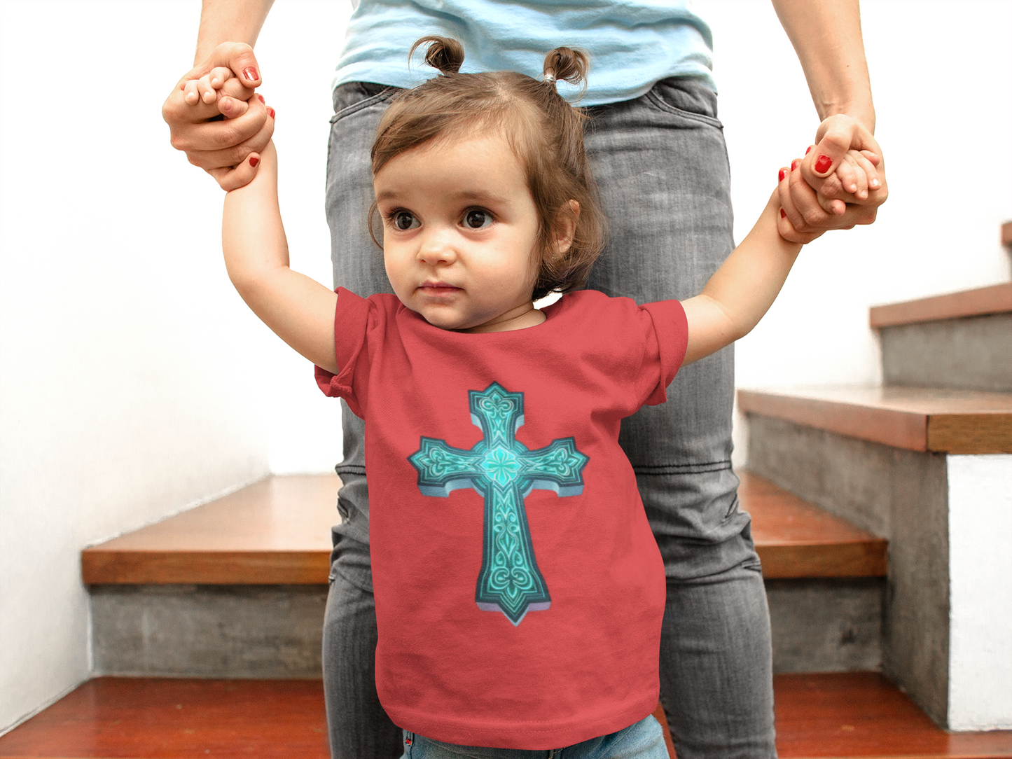 Light Bearer – Infant Tee with Luminous Cross Design