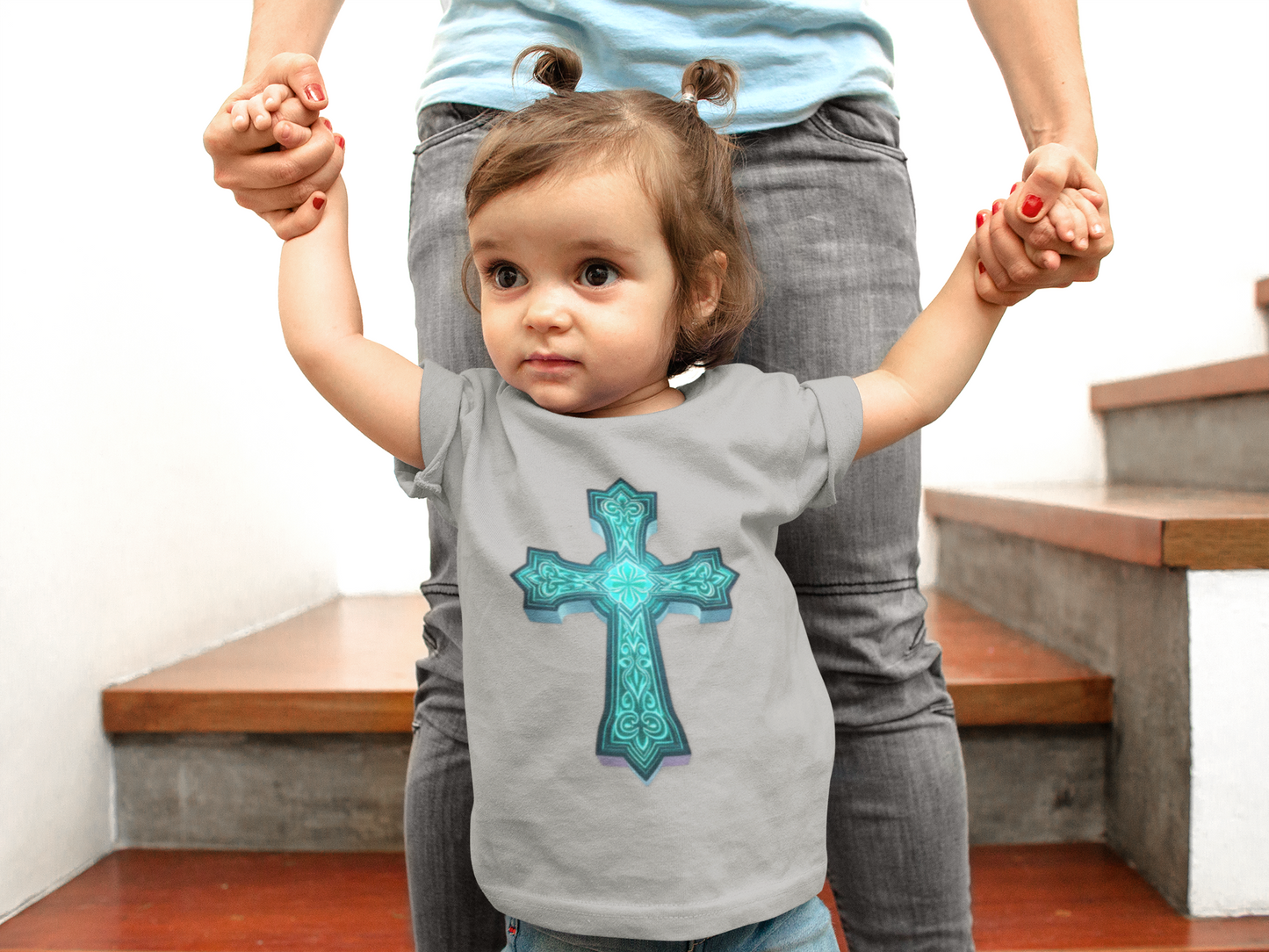 Light Bearer – Infant Tee with Luminous Cross Design