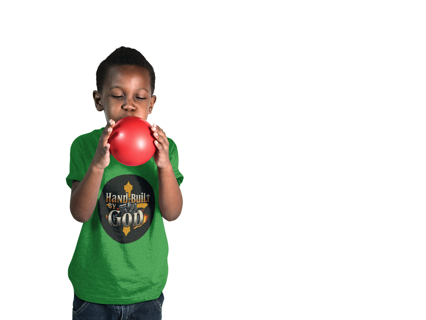 Engineered by the Creator – Softstyle Tee with “Hand Built By God” Design