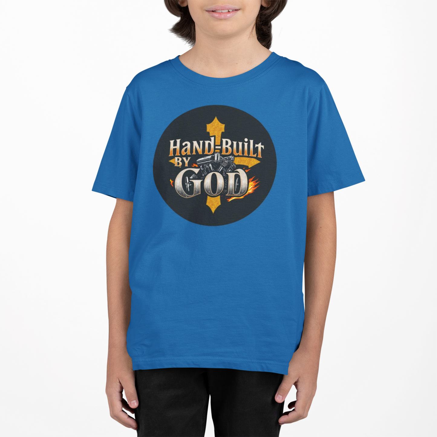 Engineered by the Creator – Softstyle Tee with “Hand Built By God” Design