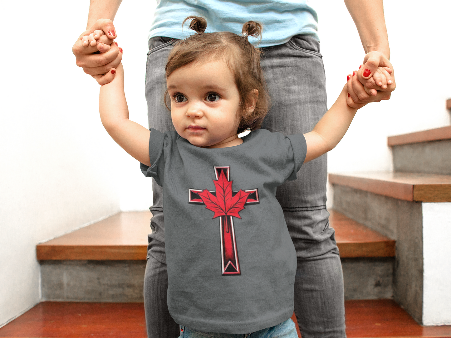 True North Blessing – Infant Tee with Maple Cross