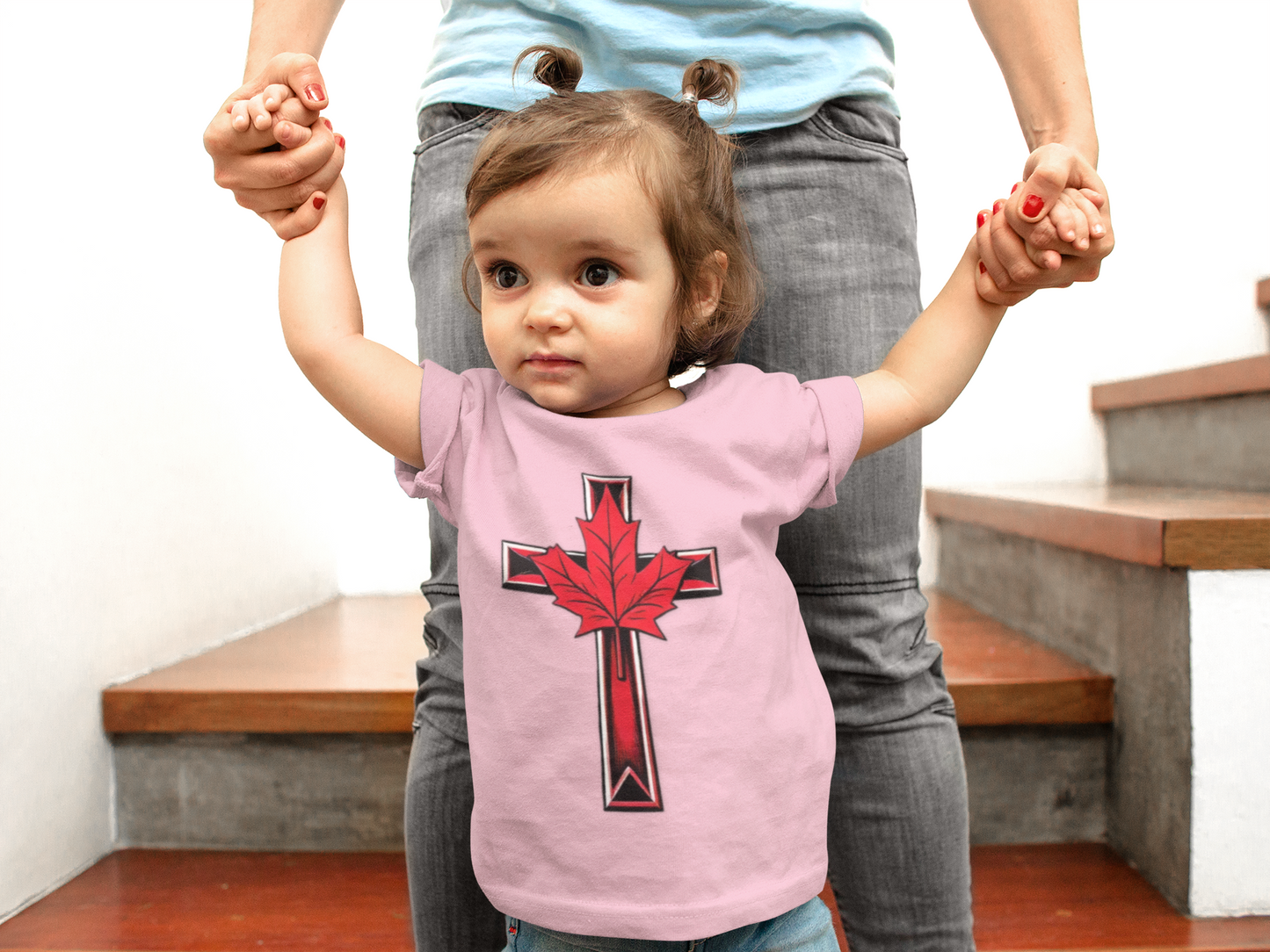 True North Blessing – Infant Tee with Maple Cross
