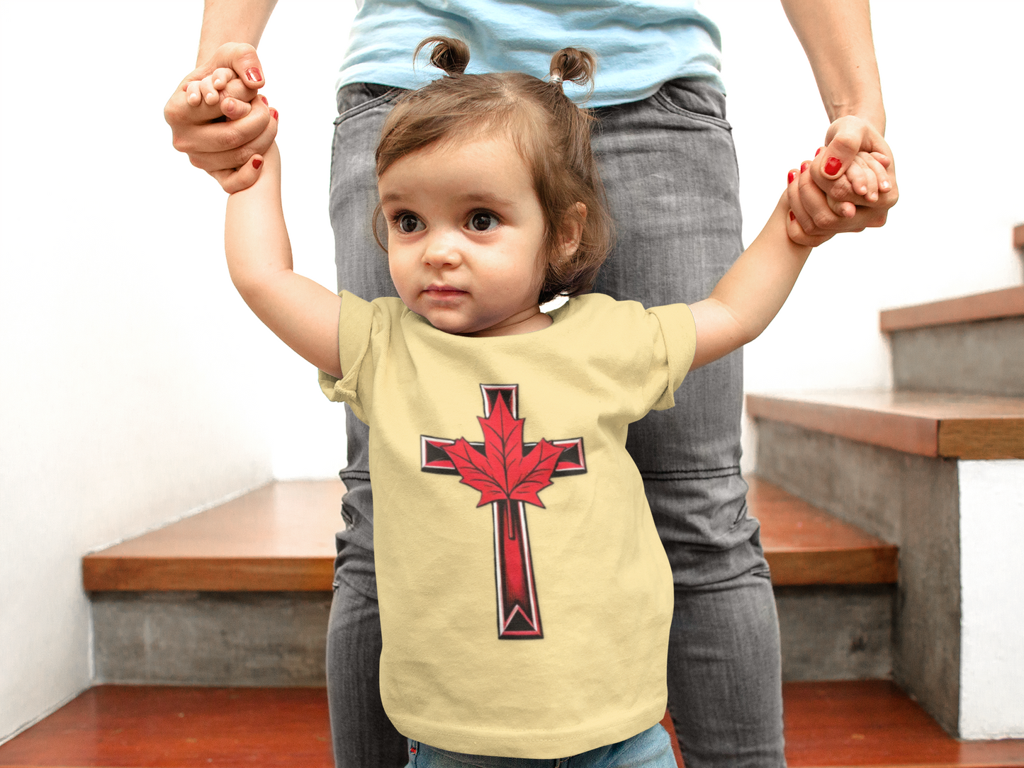 True North Blessing – Infant Tee with Maple Cross