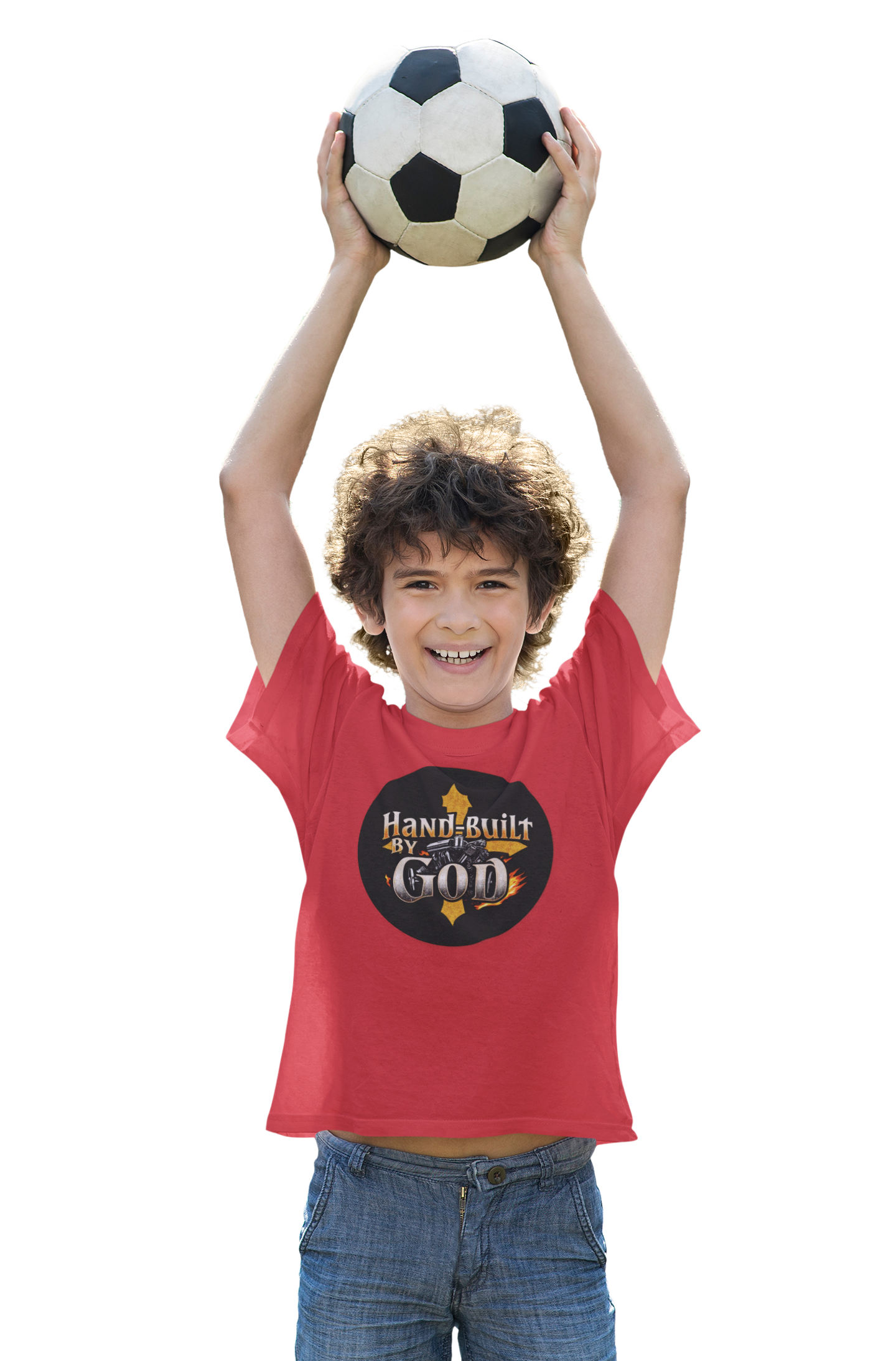 Hand Built By God – Rugged Faith Engine Tee (Heavy Cotton)