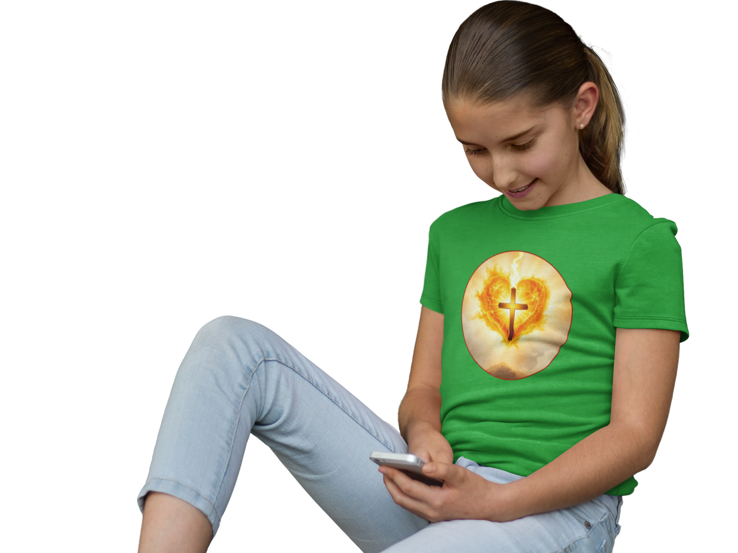 Heart of Fire – Sacred Heart Heavy Cotton Tee