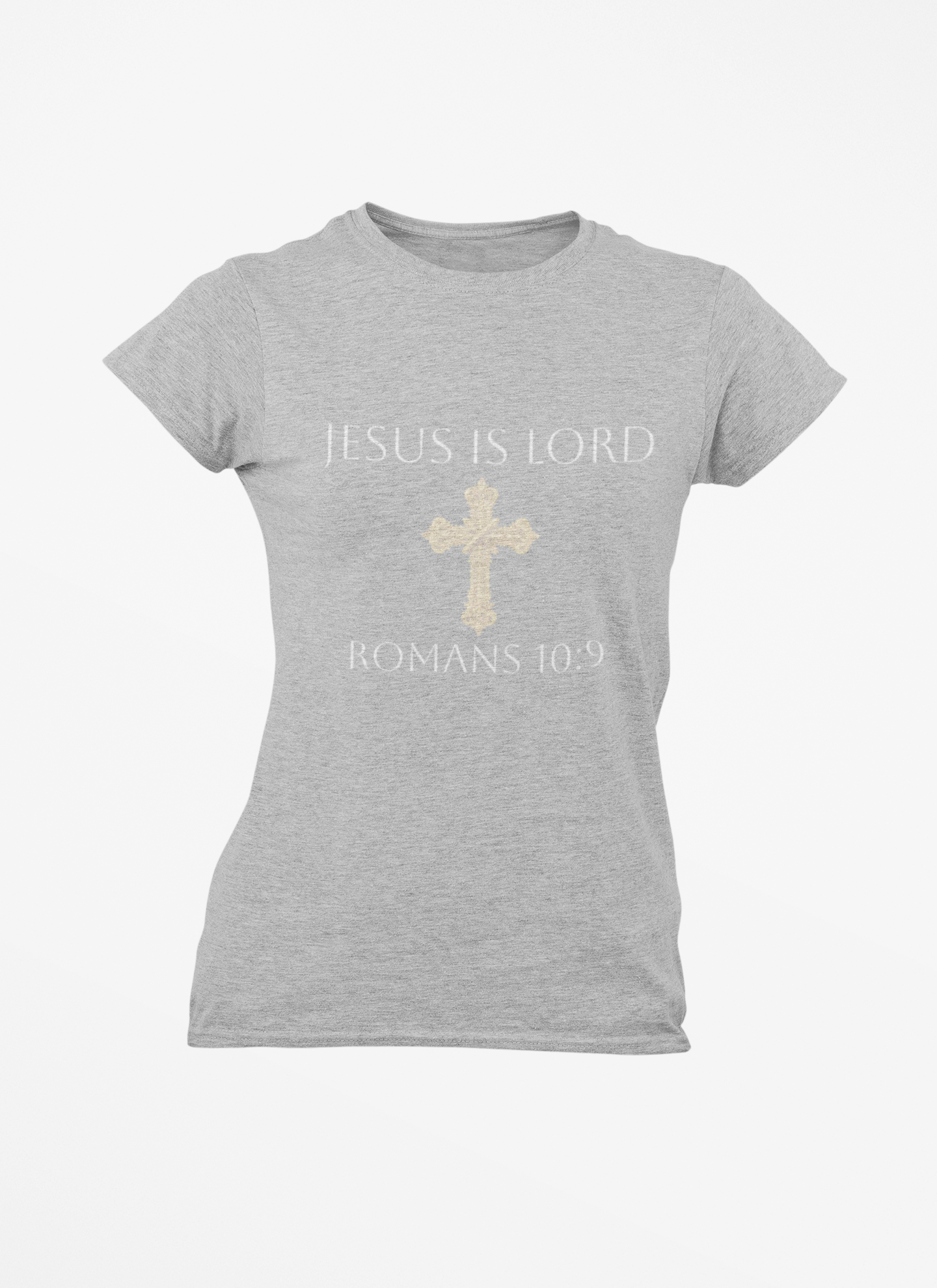 Gracefully Bold – Women’s Softstyle Jesus Is Lord Tee (Romans 10:9) (White Lettering)