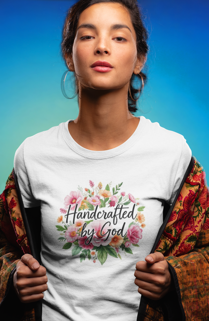 Handcrafted by God – Women’s Tee of Divine Design