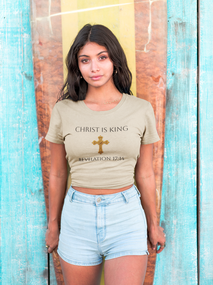 Faithful & Victorious Women’s Christian Tee – Christ is King (Revelation 17:14)