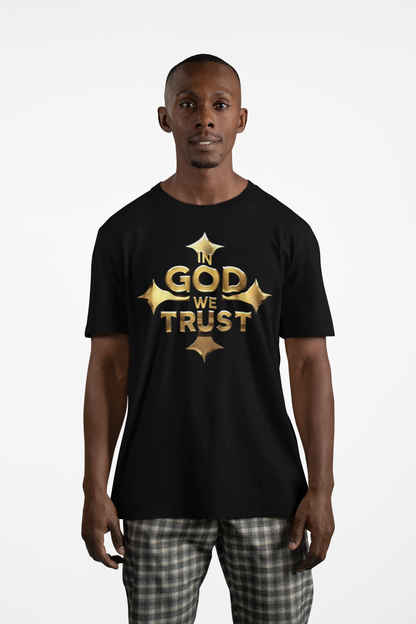 Unshaken – Men’s “In God We Trust” Cross Tee