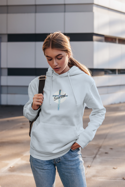 Redeemed & Saved – Women’s Christian Cross Hoodie