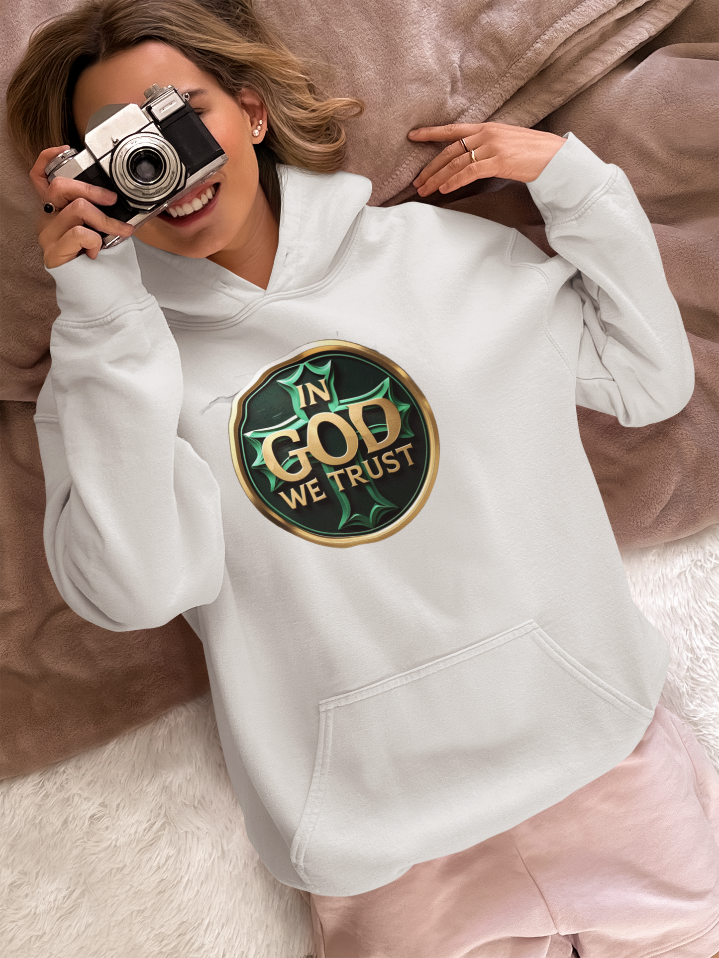 Women’s In God We Trust Hoodie – Bold Faith Statement