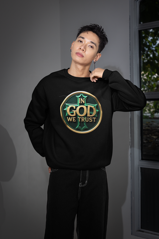 Men’s In God We Trust Sweatshirt – Bold Faith Statement