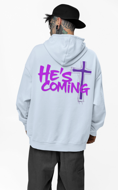 Prophetic “He’s Coming” Men’s Hoodie – Bold Christian Streetwear