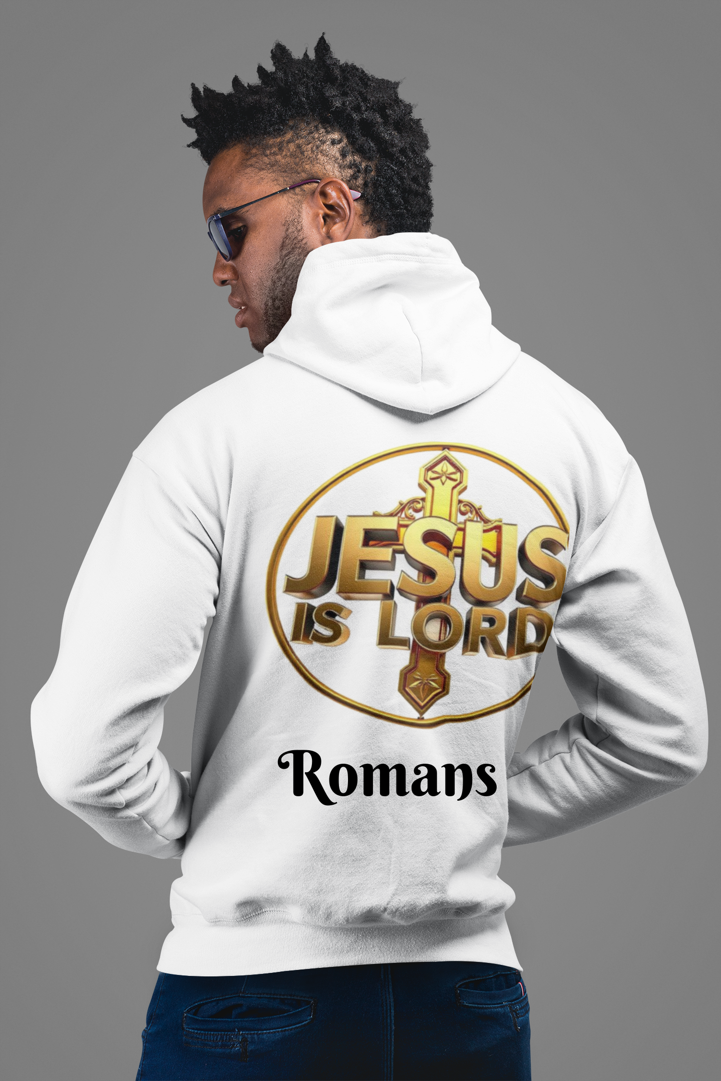 Jesus Is Lord Christian Hoodie – Men’s Bold Faith Streetwear (Dark Lettering)