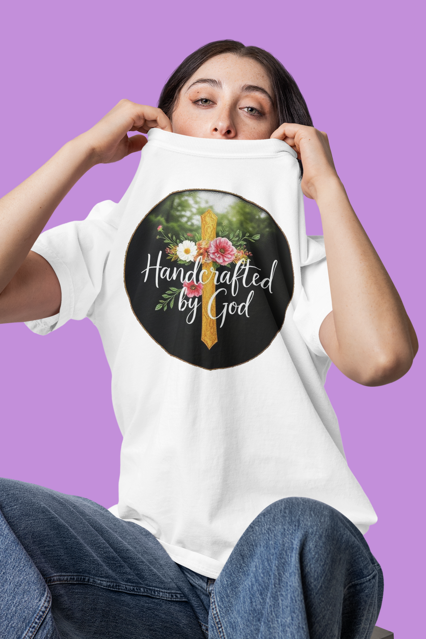 Handcrafted by God – Women’s Faith-Inspired Tee