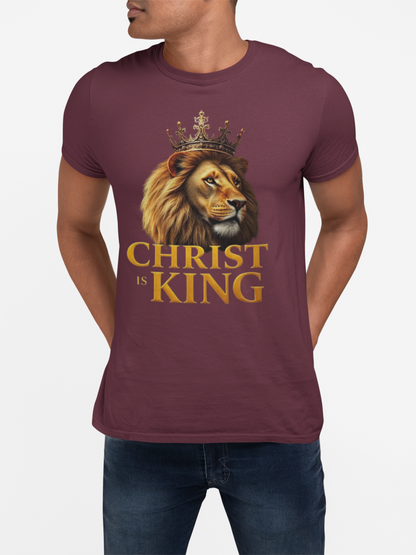Christ Is King – Lion & Cross Men’s Christian Tee
