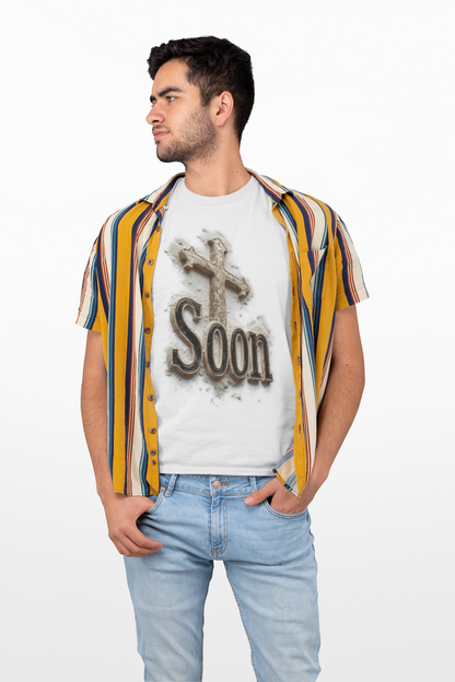 Soon: The Coming King Cross Tee – Men’s Faith Shirt