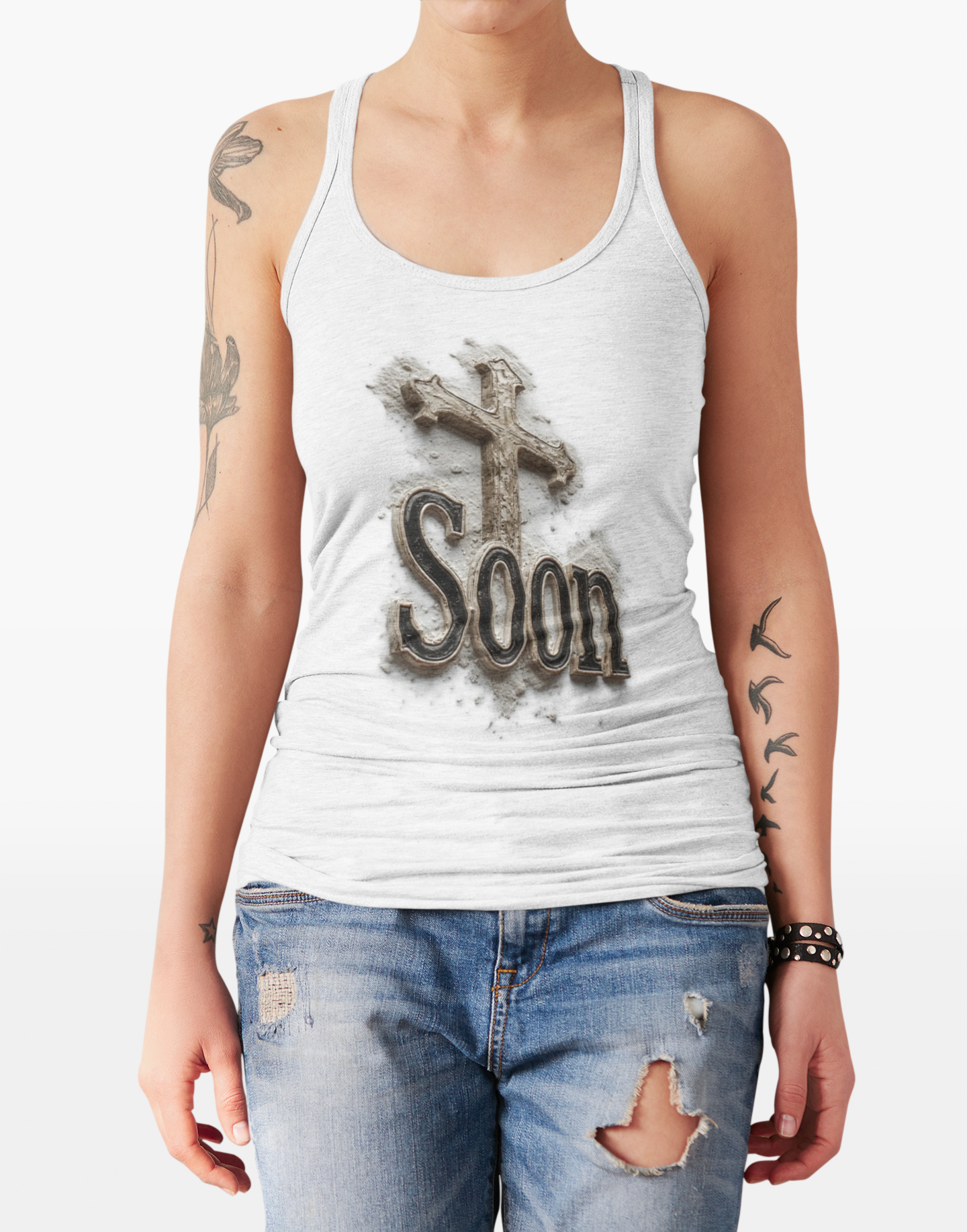 Christian Women’s Racerback Tank – Soon Cross Tank