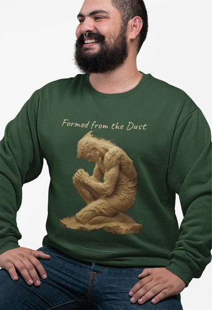 Formed from the Dust (Light Lettering) | Men’s Christian Sweatshirt with Genesis 2:7