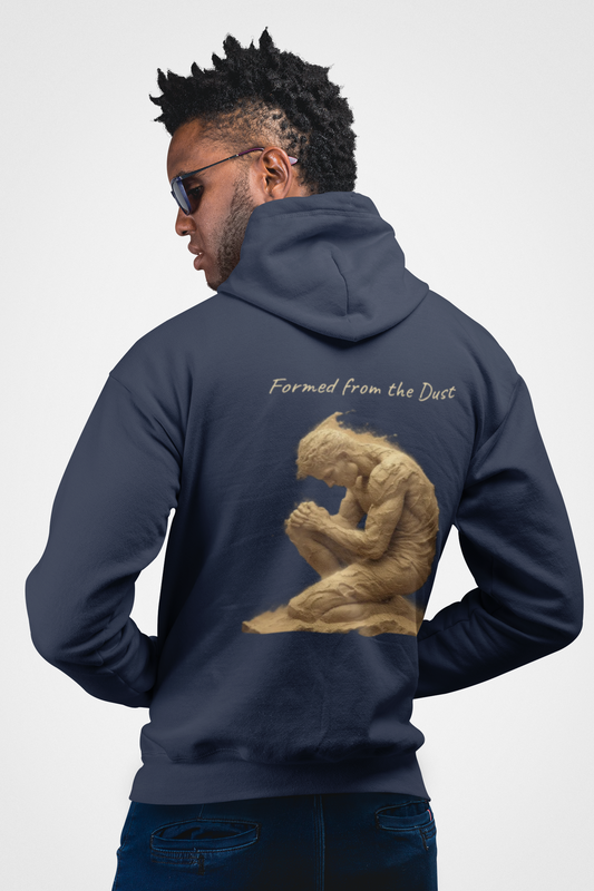 Formed from the Dust (Light Lettering) | Men’s Christian Hoodie with Genesis 2:7