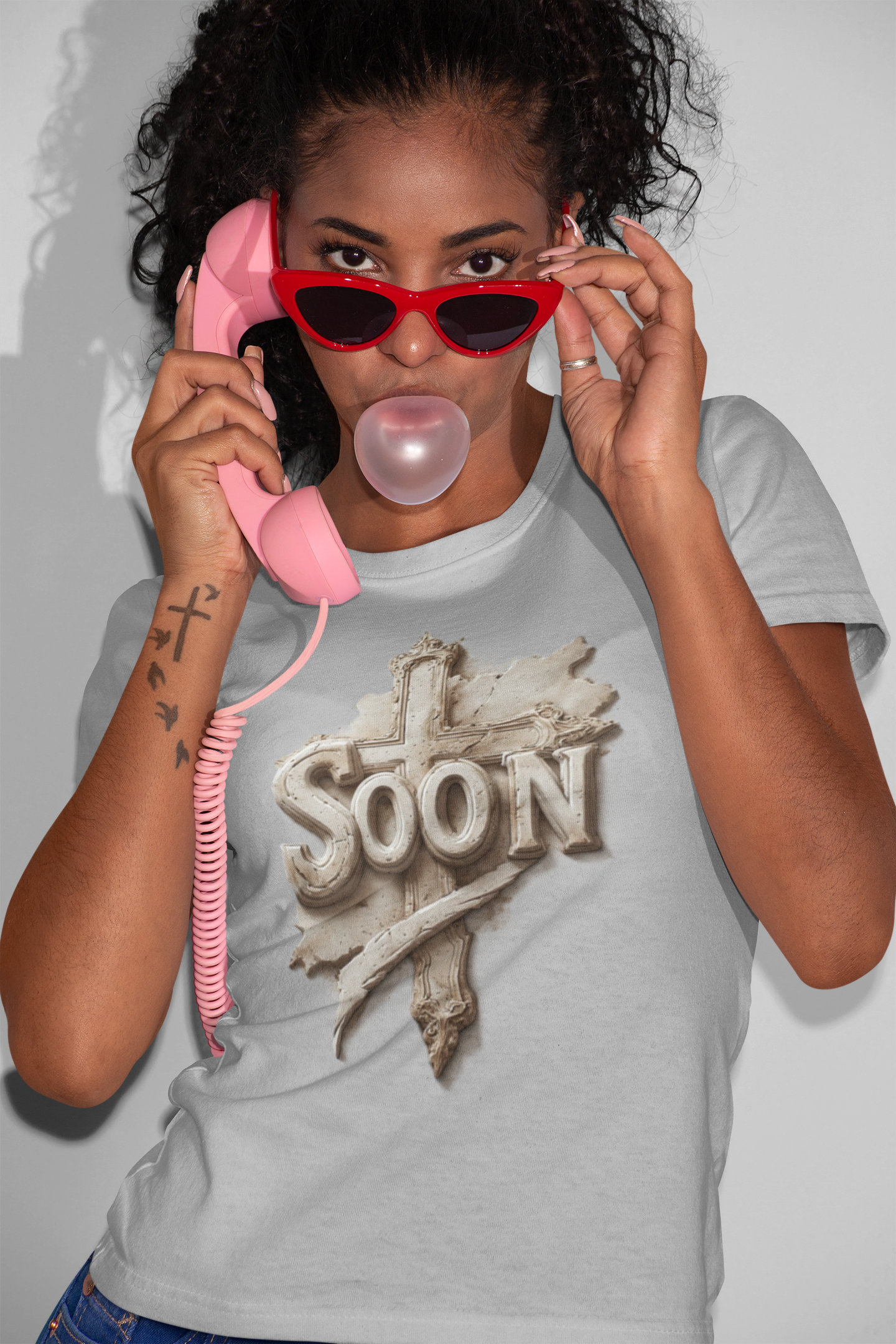 “Soon” Cross Women’s Christian Tee – Bold Faith Made Beautiful