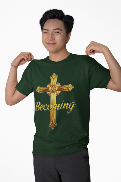 Becoming Men’s Faith Tee – Philippians 1:6 Edition (Light Lettering)