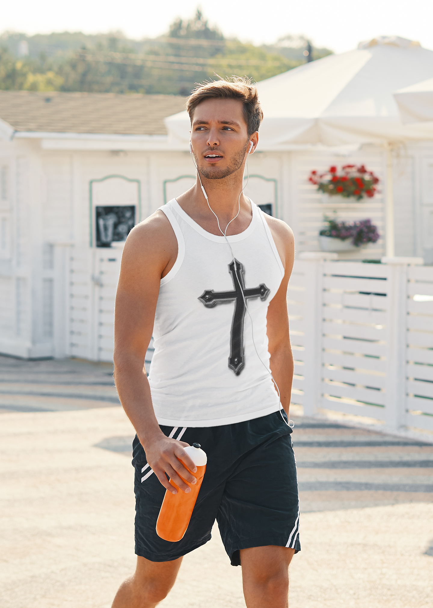 Warrior’s Black Cross Men’s Christian Tank Top | Ephesians 6:11