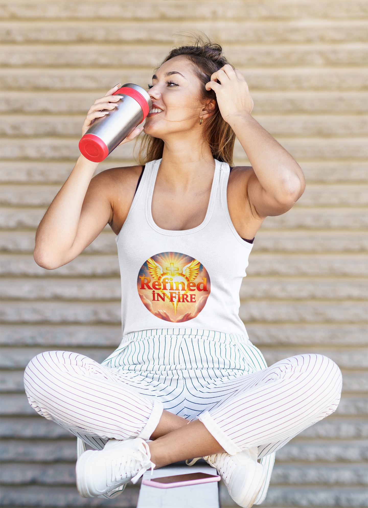 Wings of Faith - Refined in Fire Women’s Christian Tank Top