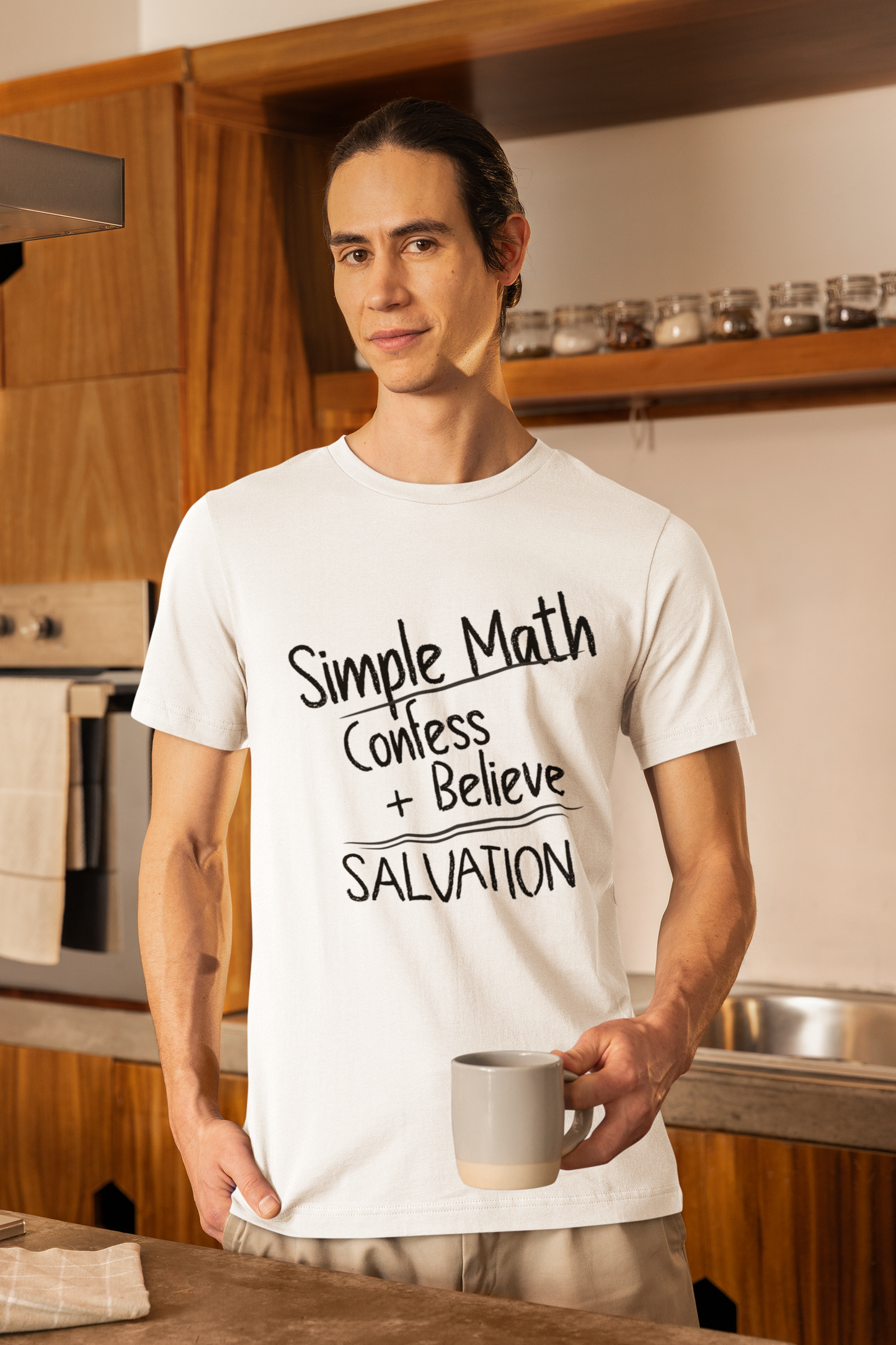 Simple Math of Salvation Men’s T-Shirt – Bold Faith (Black Chalk)