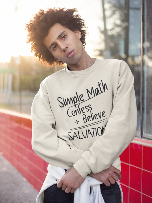 Simple Math Men’s Sweatshirt – Faith Pullover (Black Chalk)