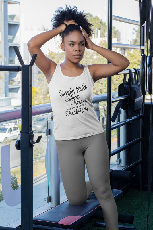 Simple Math Women’s Tank – Bold Faith (Black Chalk)