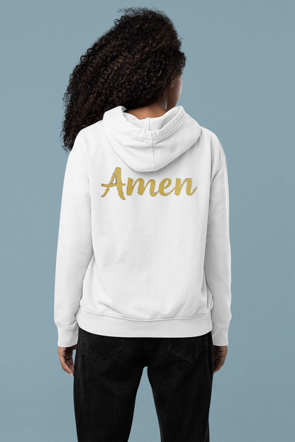 Amen in Motion – Women’s Zip-Up Hoodie (Black Logo)