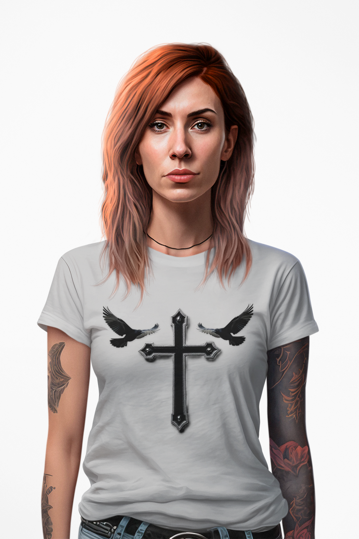 Fed by Faith – Cross & Crows Women’s Tee