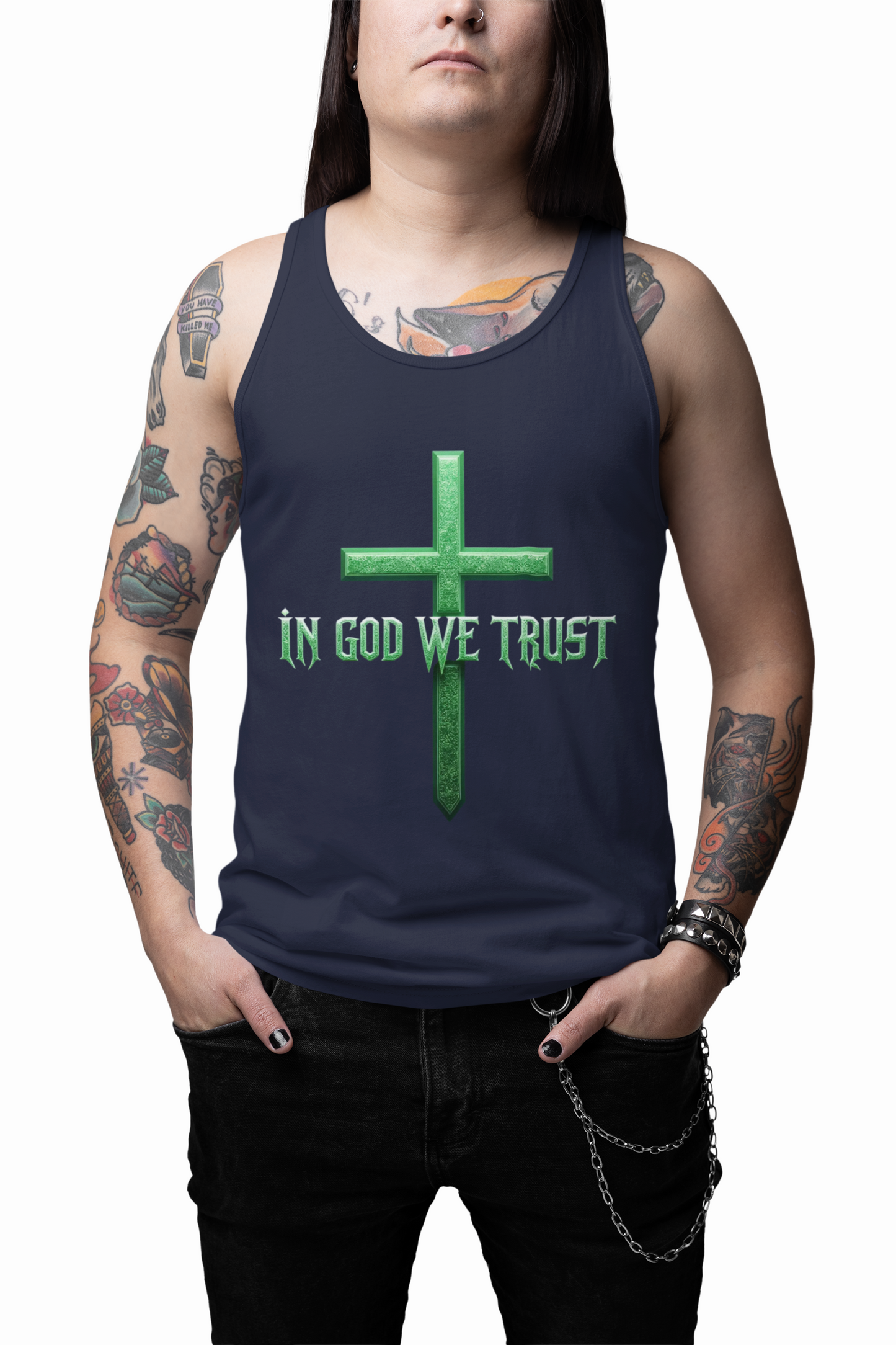 In God We Trust | Men’s Tank Top – Built on Faith