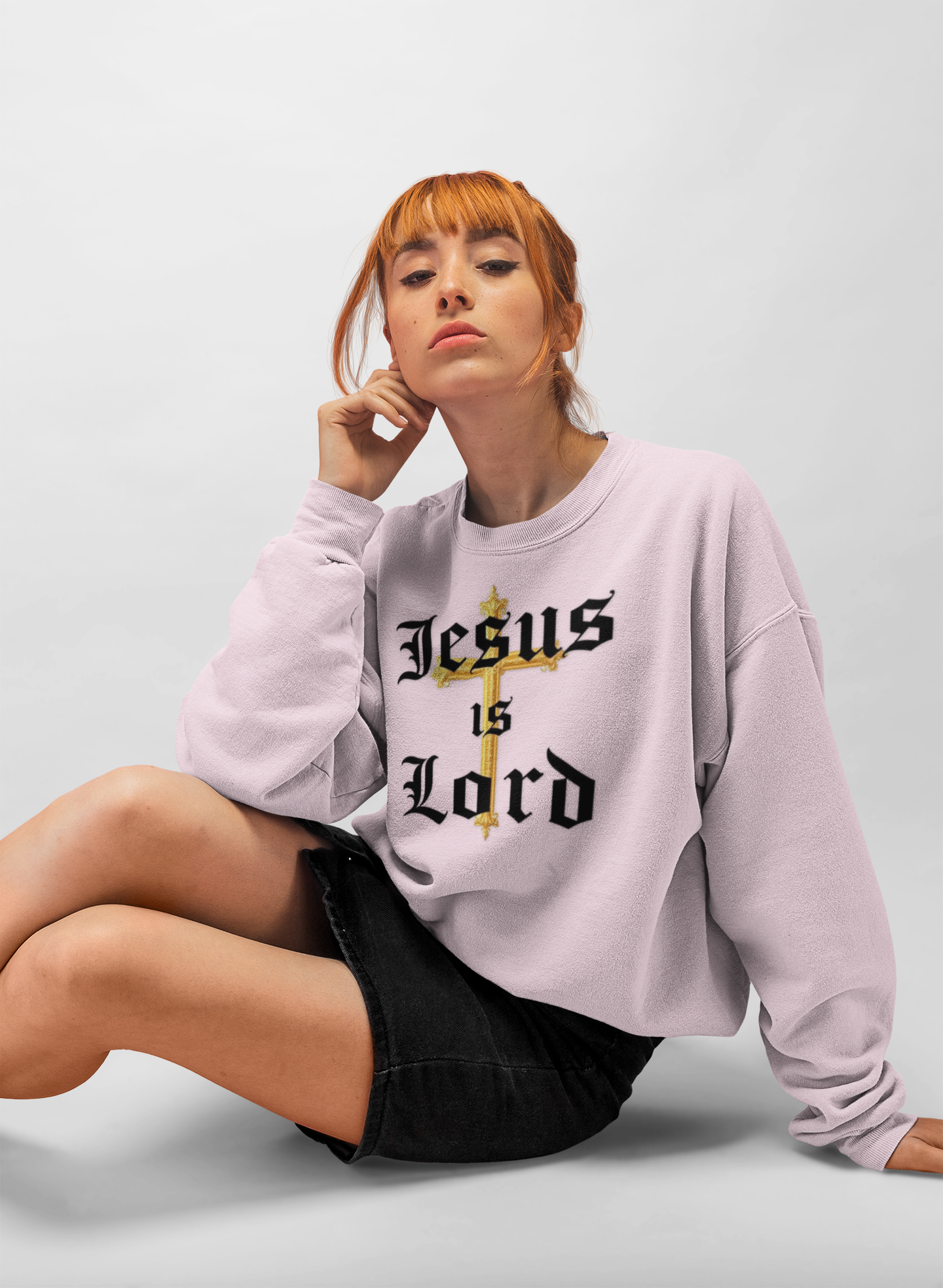 Women’s “Jesus is Lord” Christian Sweatshirt – Faith Statement Pullover