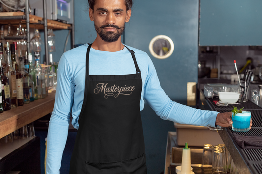 Masterpiece Christian Kitchen Apron in Black