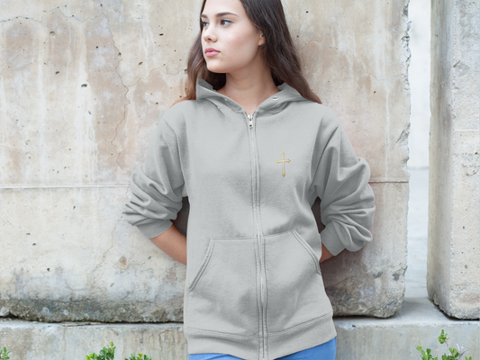 Amen Women’s Zip-Up Hoodie (Black Logo)