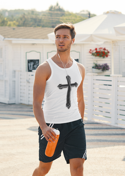 Warrior’s Black Cross - Men’s Christian Tank Top