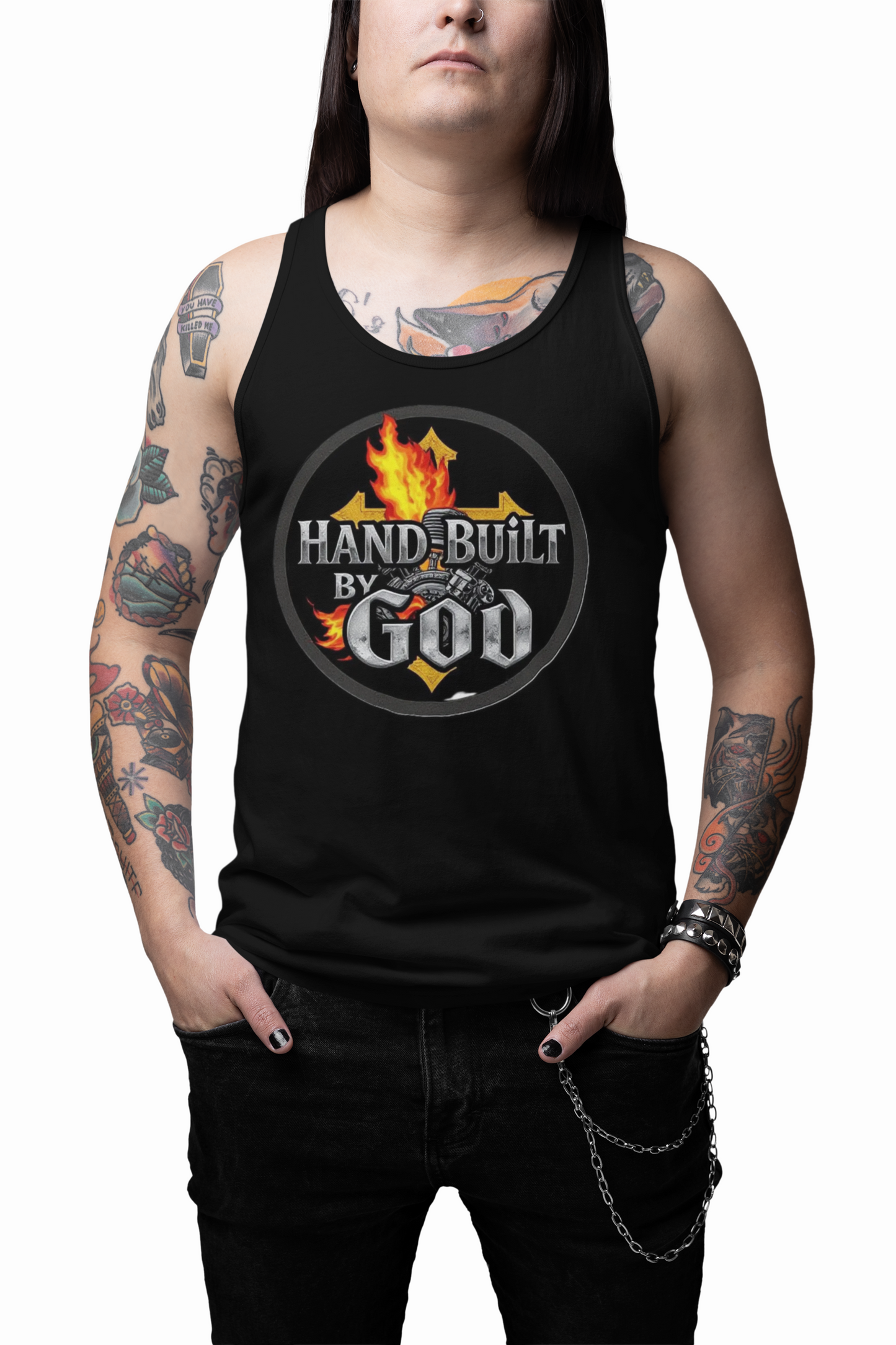 Hand Built by God| Men’s Christian Tank Top