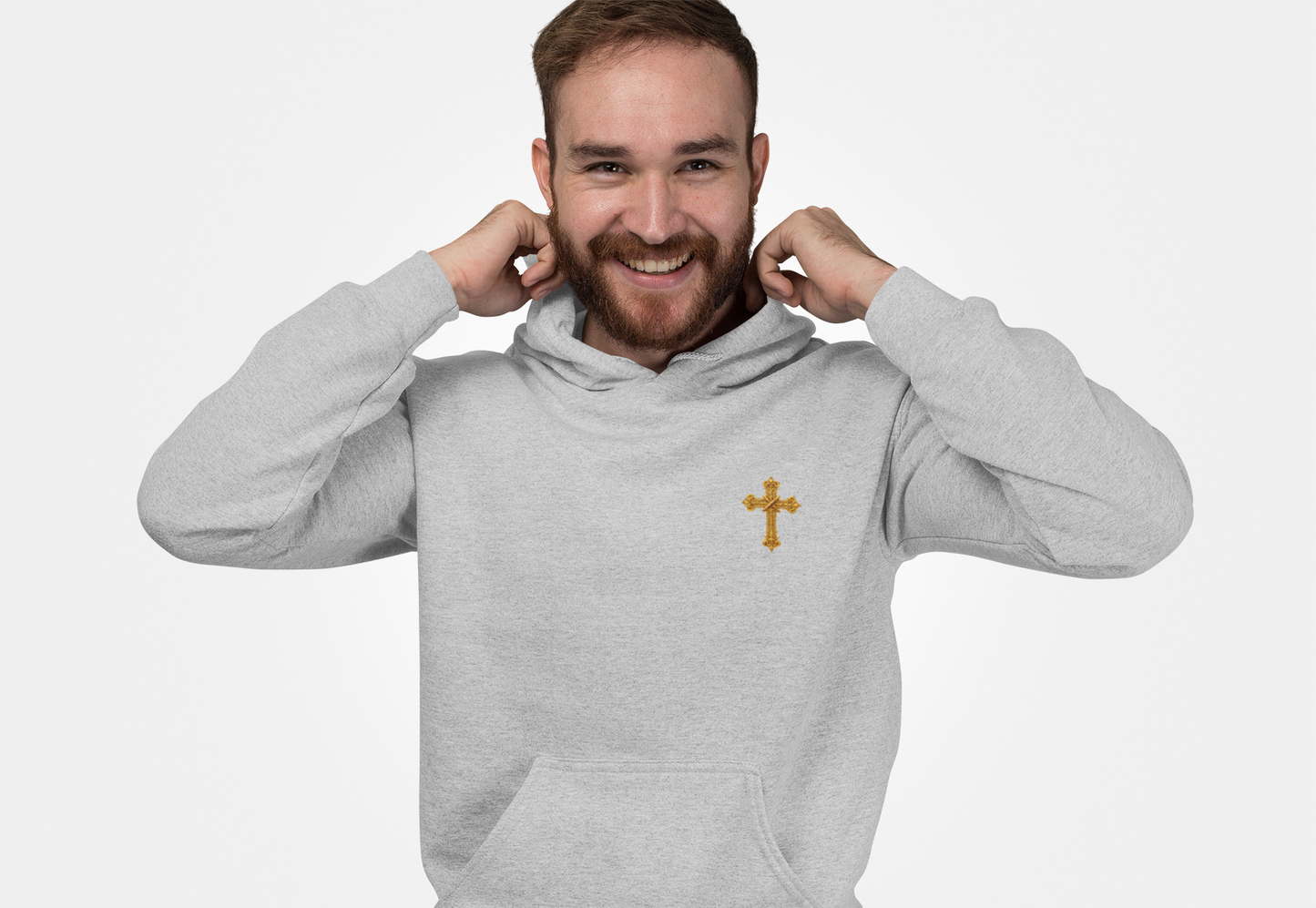 He Is Risen Men's Christian Hoodie (Dark Lettering)