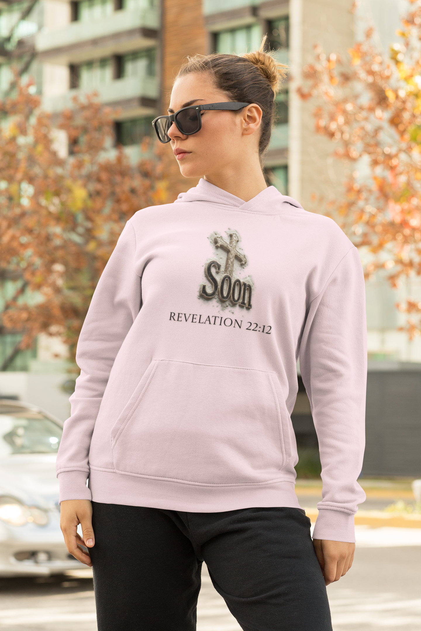 Soon: Revelation Christian Women’s Hoodie (Dark Lettering)