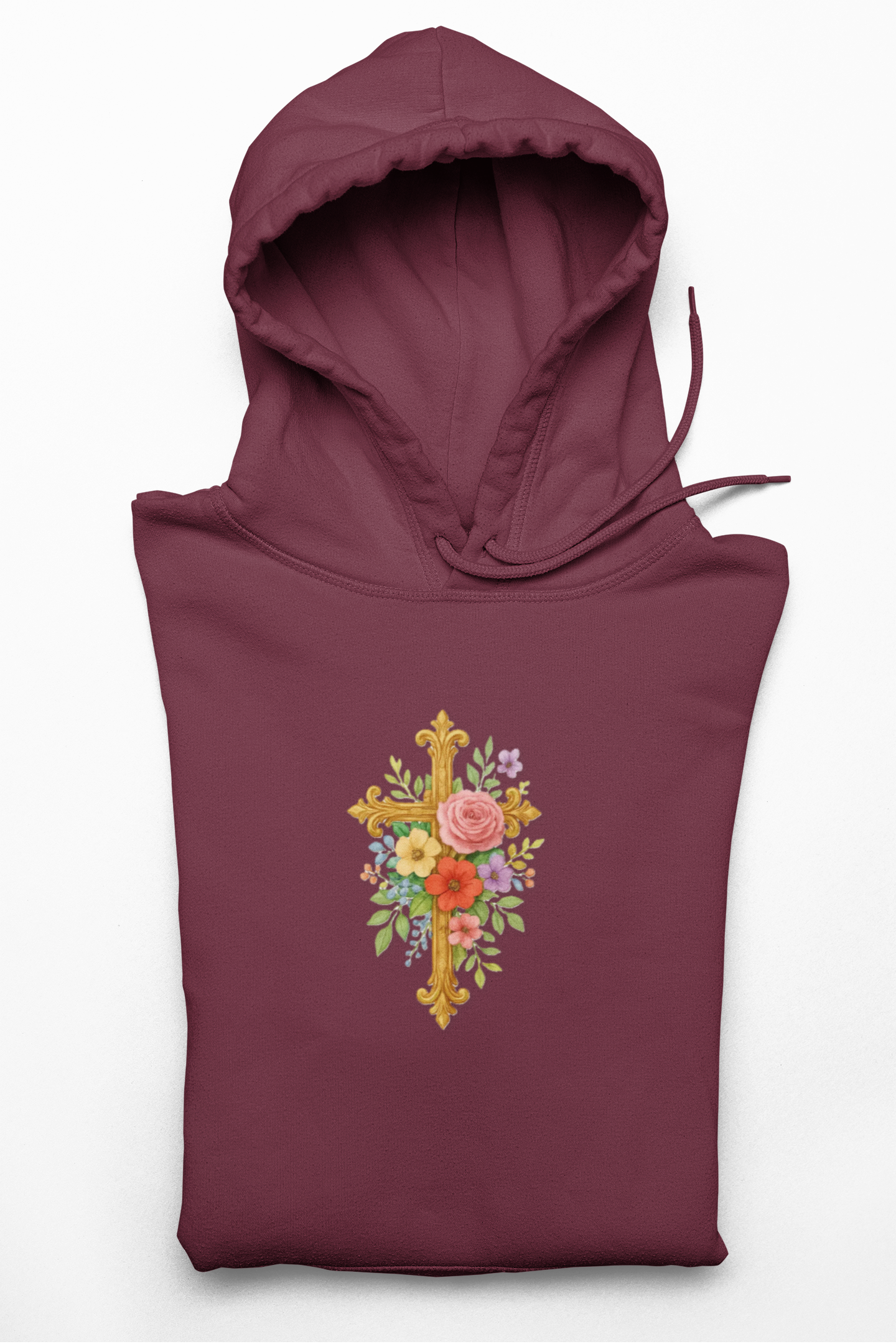 Floral Cross Women’s Christian Hoodie