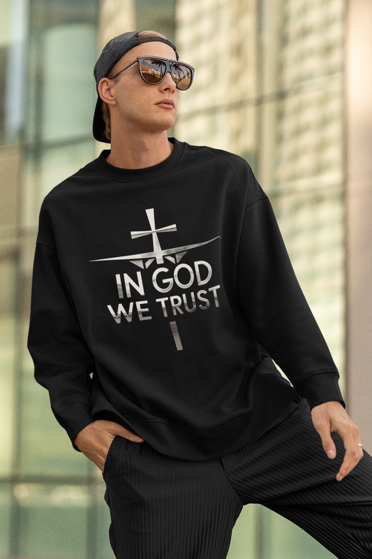 In God We Trust (Silver Ed.) - Men’s Christian Sweatshirt