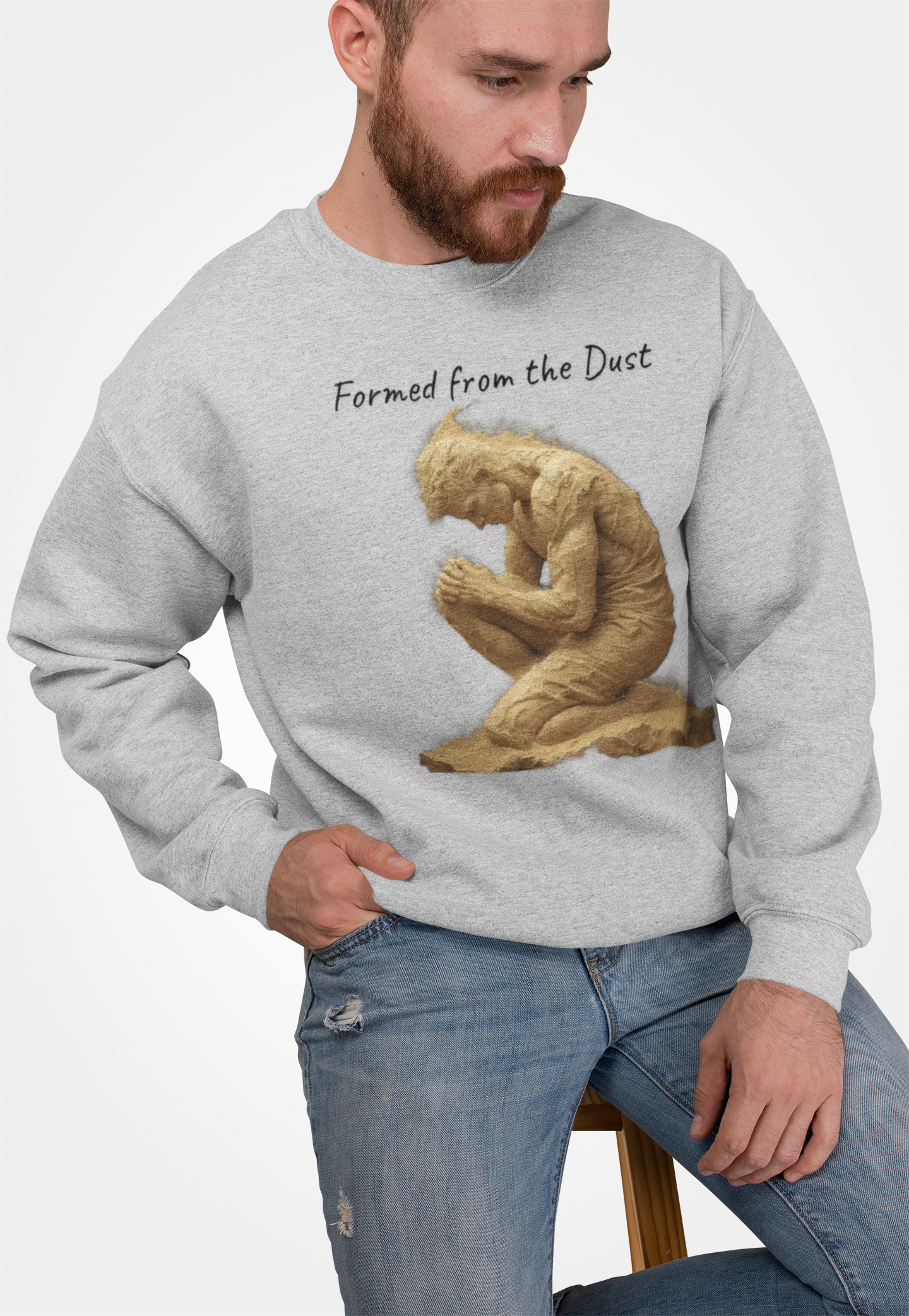 Formed from the Dust (Dark Lettering) - Men’s Christian Sweatshirt