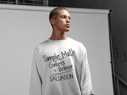 Simple Math - Men’s Christian Sweatshirt (Black Chalk)