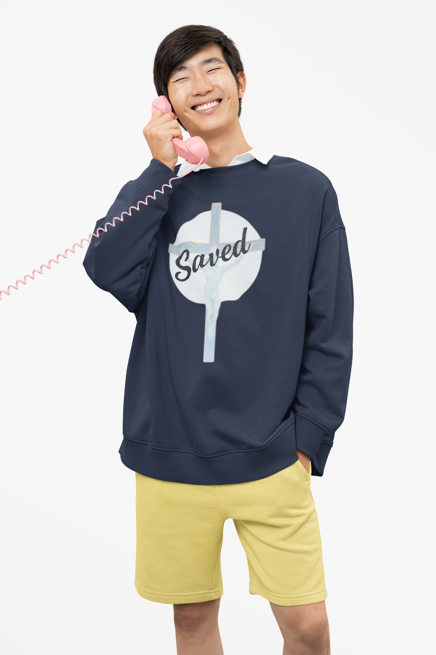 Saved - Men's Christian Sweatshirt of Faith